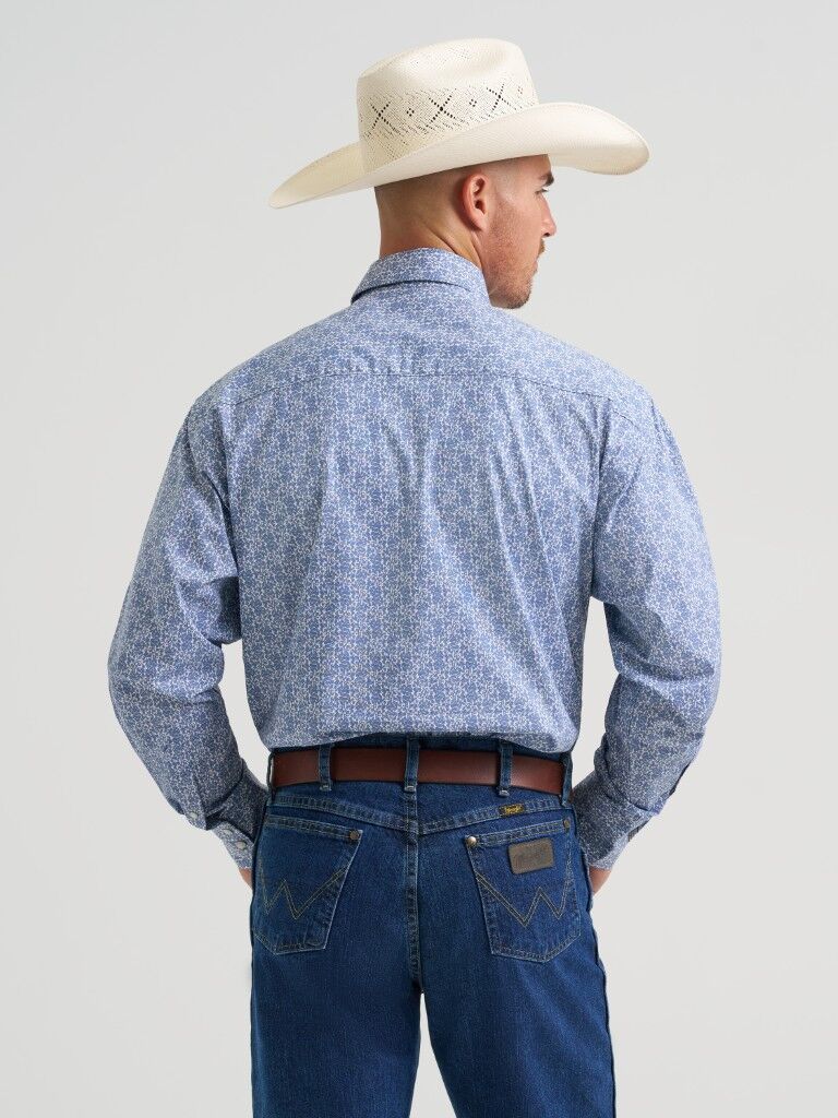 Wrangler Men's George Strait Collection Troubadour Two Pocket Long Sleeve Shirt