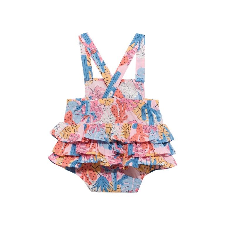 Wrangler Gril's Western Printed Ruffle Bodysuit