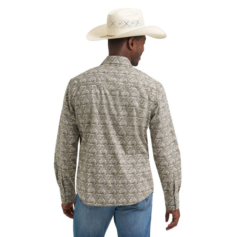 Wrangler Men's Retro Premium Modern Fit Long Sleeve Snap Shirt