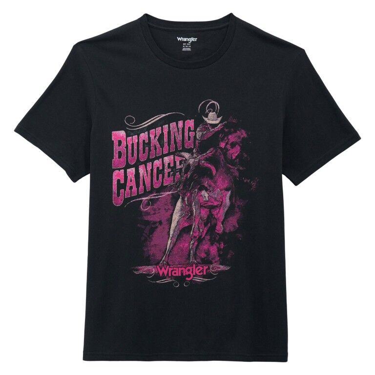 Wrangler Men's Bucking Cancer Regular Fit Graphic Short Sleeve T-Shirt