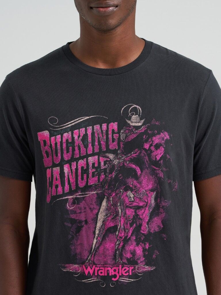 Wrangler Men's Bucking Cancer Regular Fit Graphic Short Sleeve T-Shirt