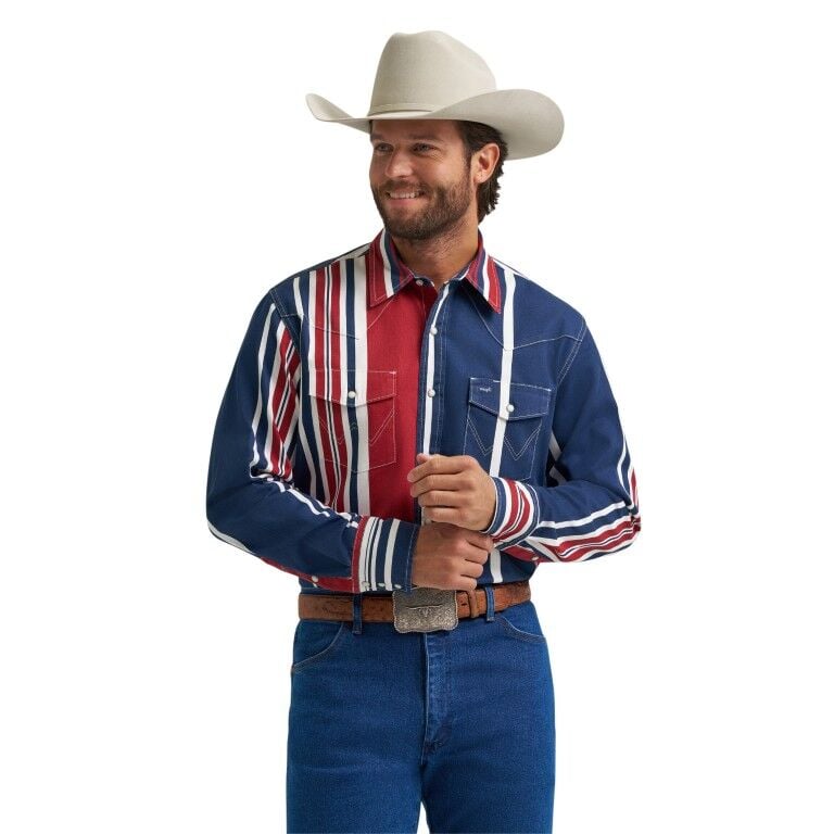 Wrangler Men's Vintage Inspired Long Sleeve Shirt