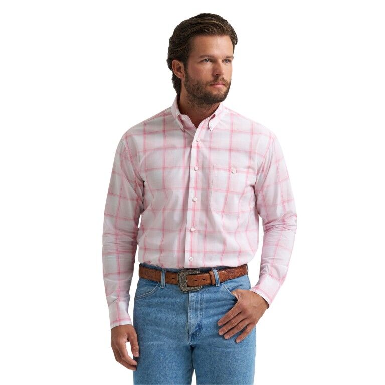 Wrangler Men's Bucking Cancer Long Sleeve Shirt