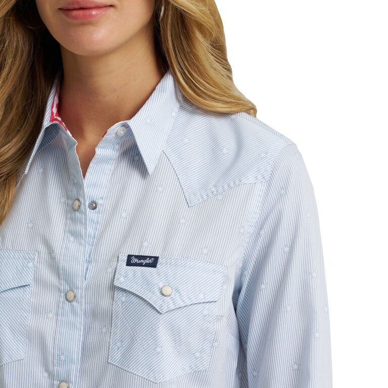 Wrangler Women's Retro Western Dress Snap Shirt