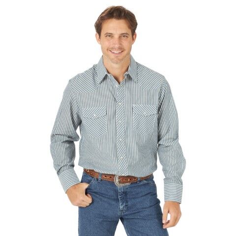 Wrangler Men's Sport Western Long Sleeve Snap Shirt