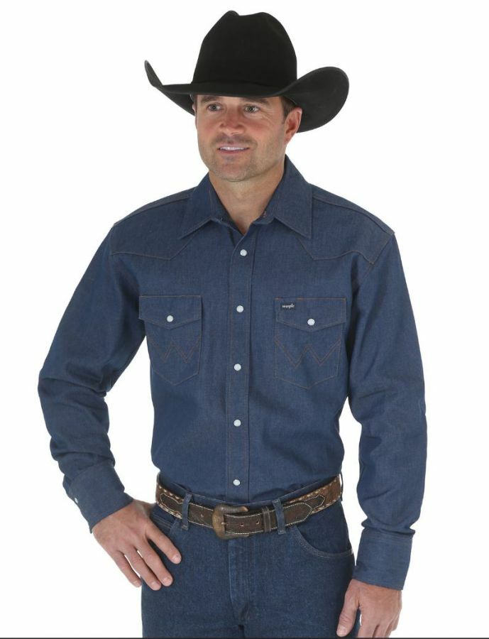 Wrangler Men's Cowboy Cut Long Sleeve Western Snap Shirt