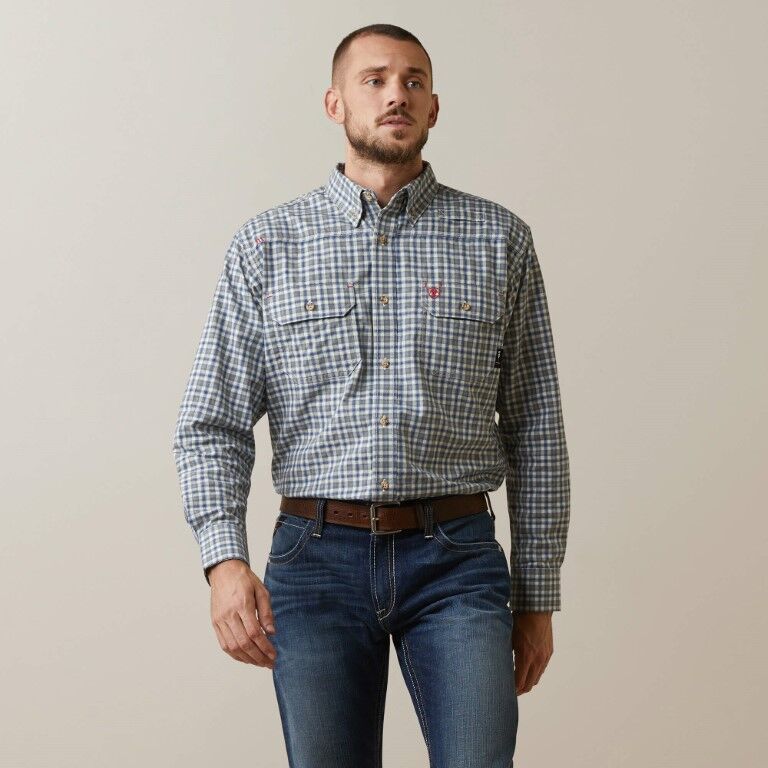 Ariat Men's FR Plaid Featherlight Work Shirt