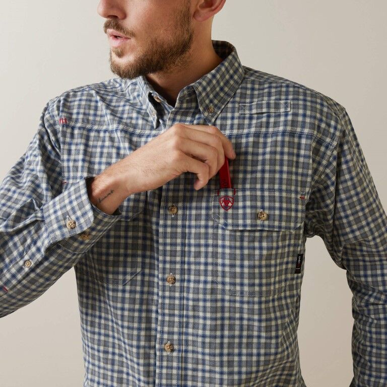 Ariat Men's FR Plaid Featherlight Work Shirt