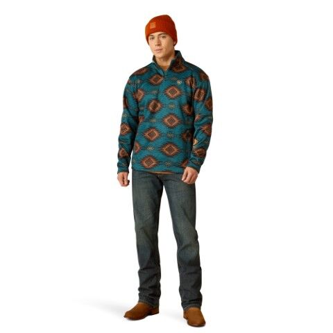 Ariat Men's Caldwell Logo 1/4 Zip Sweater