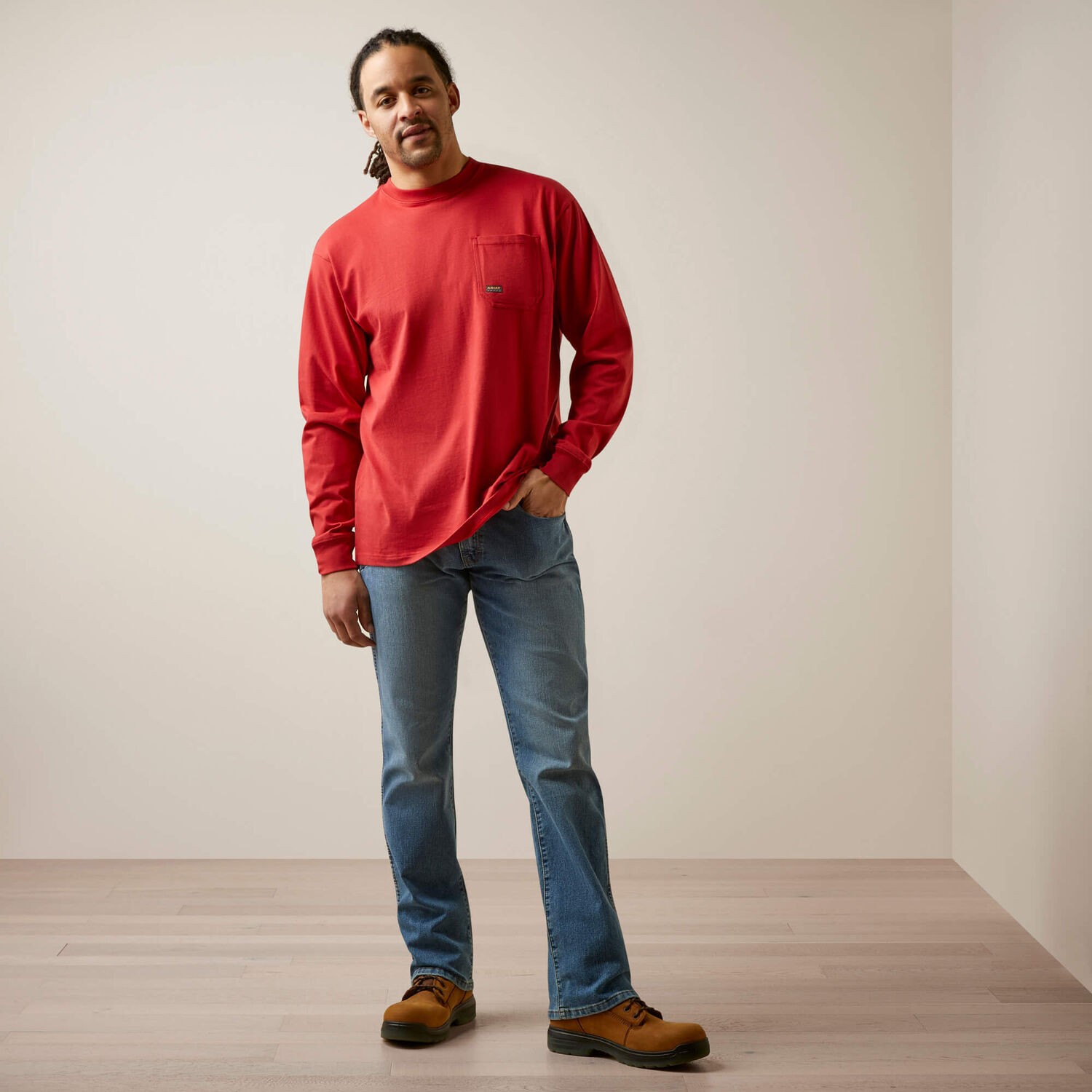 Ariat Men's Rebar Cotton Strong Stacking Dimes Long Sleeve T-Shirt