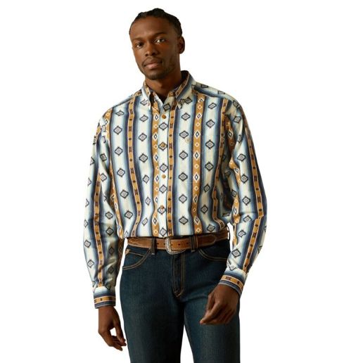 ariat dress shirts near me Ariat Men's Tobias Black Geo Classic Fit Button Shirt