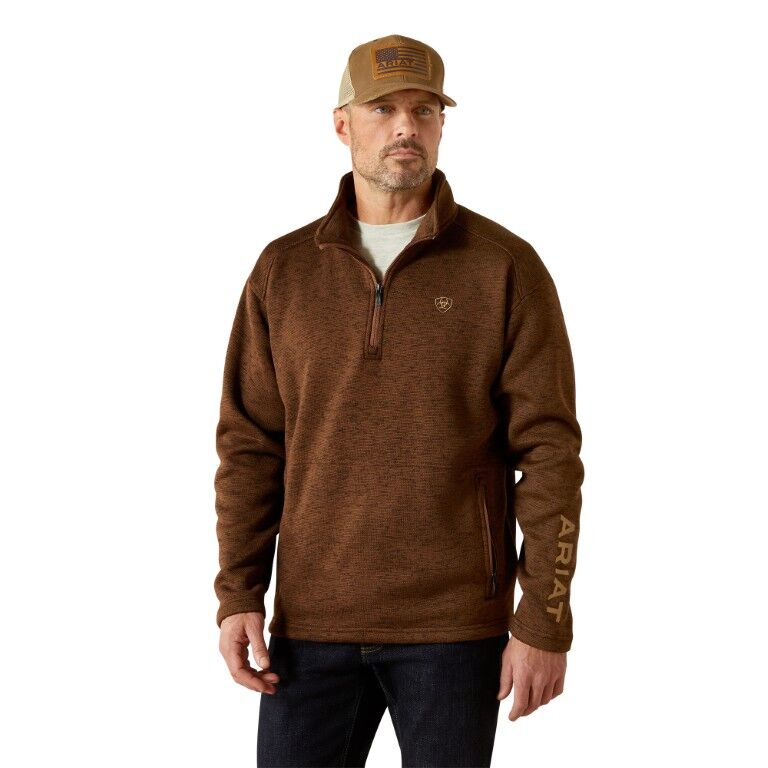 Ariat Men's Caldwell Logo 1/4 Zip Sweater