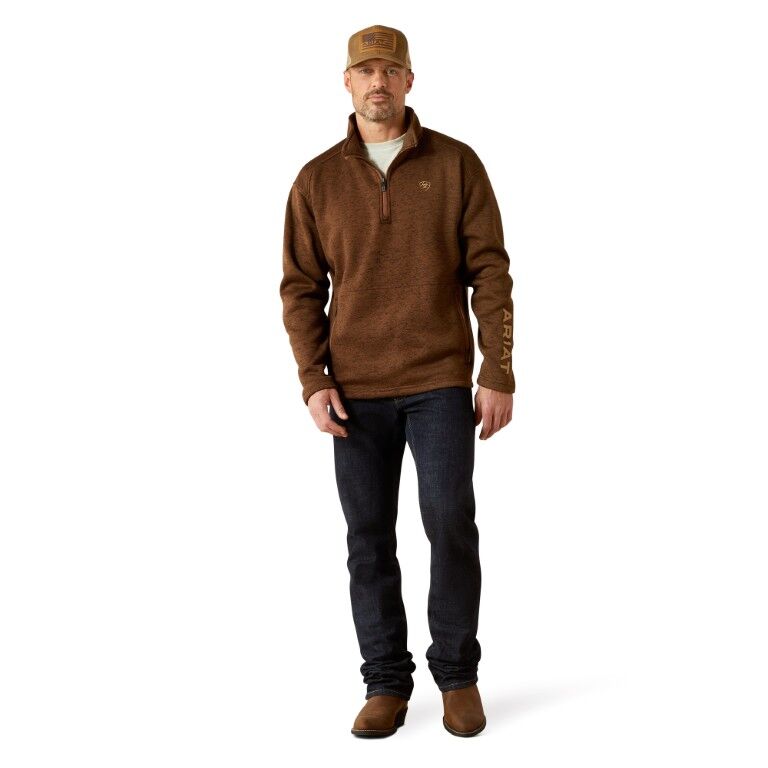 Ariat Men's Caldwell Logo 1/4 Zip Sweater