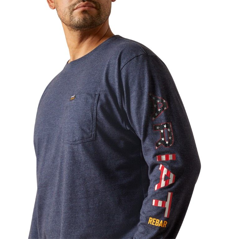 Ariat Men's Rebar Cotton Strong Standard Logo Pocket T-Shirt