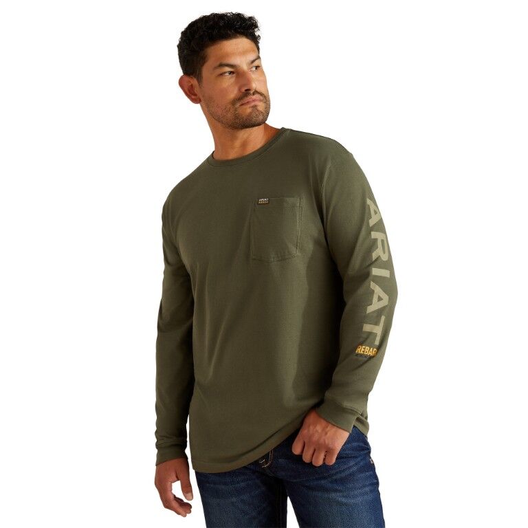 Ariat Men's Rebar Cotton Strong Standard Logo Pocket T-Shirt