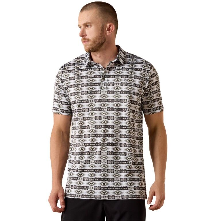 Ariat Men's Fitted All Over Print Polo