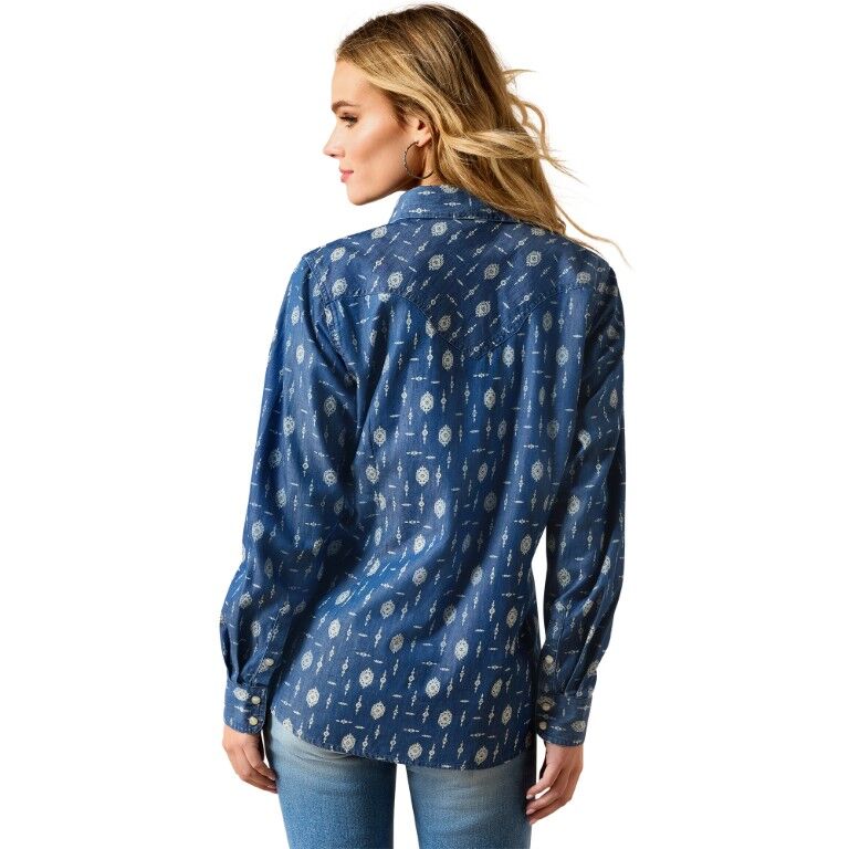 Ariat Women's Wild Blue Western Snap Shirt