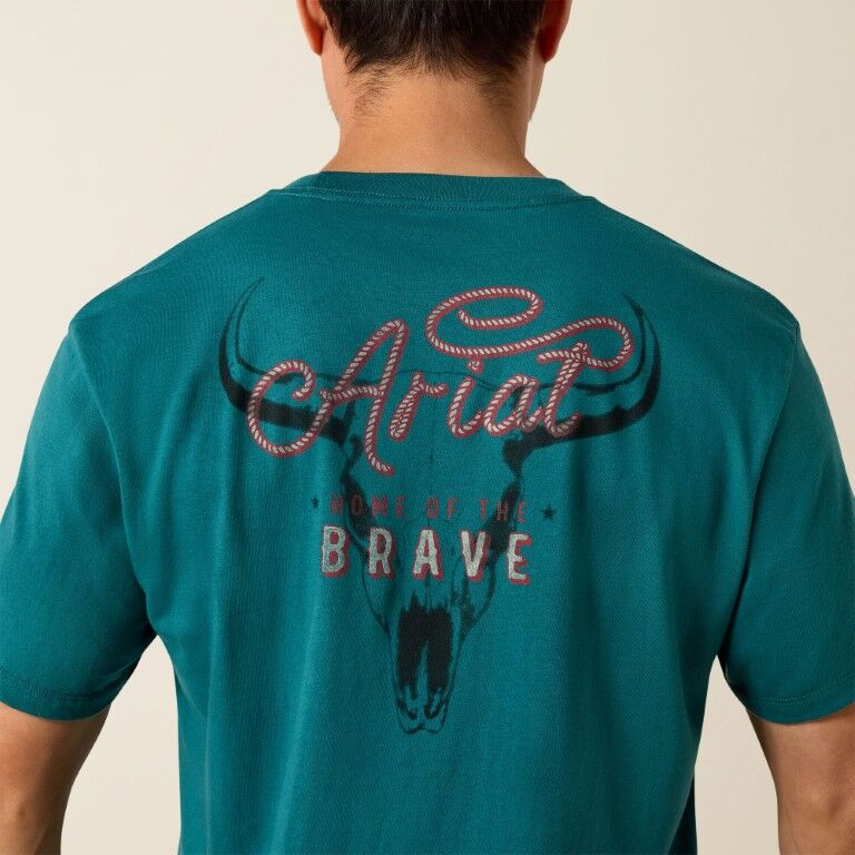 Ariat Men's Cattle Skull Freedom Short Sleeve T-Shirt