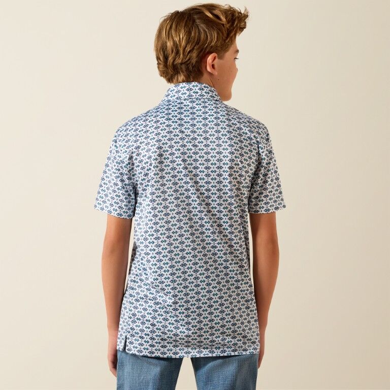 Ariat Boy's All Over Print Polo