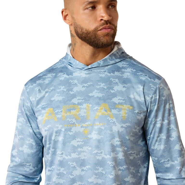 Ariat Sunblocker Printed Craft Hooded Long Sleeve T-Shirt