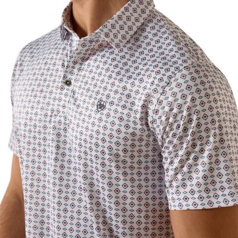Ariat Men's Fitted All Over Print Polo
