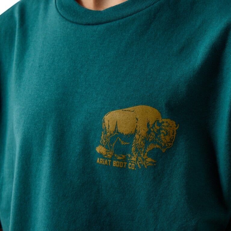 Ariat Boy's Bison Wander Flag T-Shirt