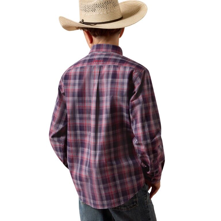 Ariat Boy's Crimson Travelers Blaze Classic Long Sleeve Shirt