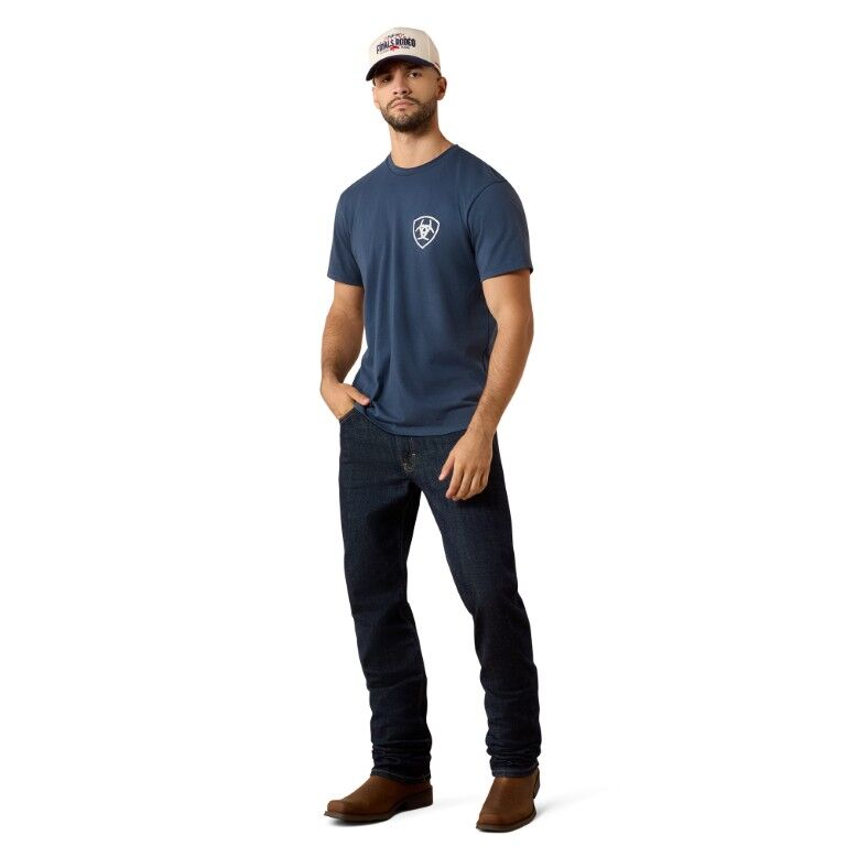 Ariat Men's Longhorn Skull Land Of The Free T-Shirt