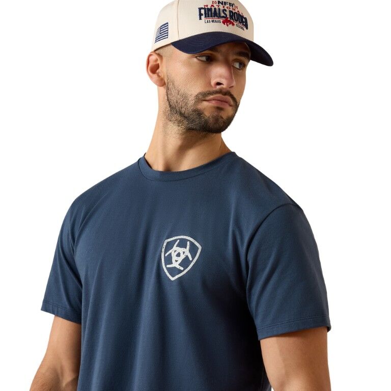 Ariat Men's Longhorn Skull Land Of The Free T-Shirt