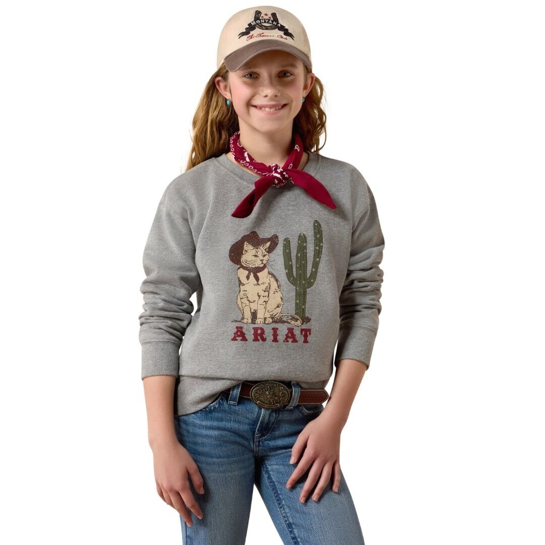 Ariat Girl's Sassy Cat Sweatshirt