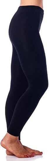 Gold Metal International Women's Seamless Fleece Lined Leggings in Black