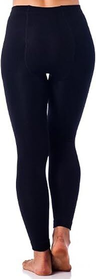 Gold Metal International Women's Seamless Fleece Lined Leggings in Black