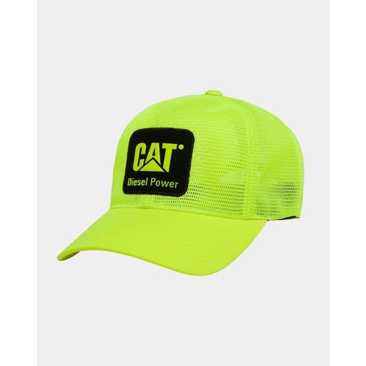 CAT Men's Safety Mesh Flexfit 110 Cap in Hi-Vis Yellow Hats