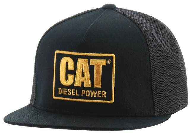 CAT Men's Diesel Power FLEXFIT Trucker Hat in Black