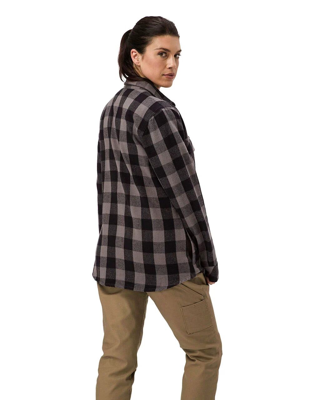 CAT Women's Buffalo Check Flannel Overshirt