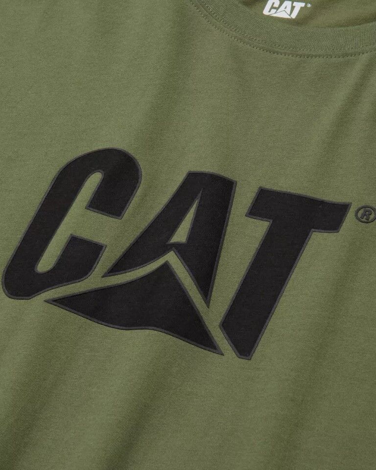 CAT Men's Trademark Logo Short Sleeve T-Shirt
