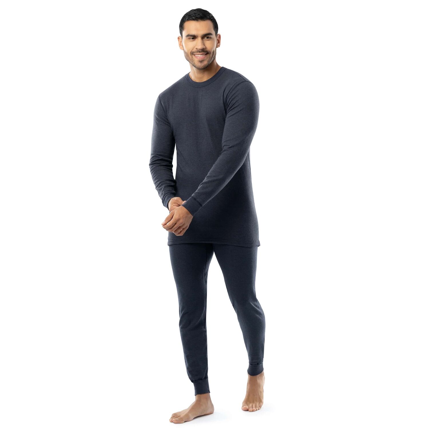 Indera Mills Men's Authentic Wool Plus Crew in Navy