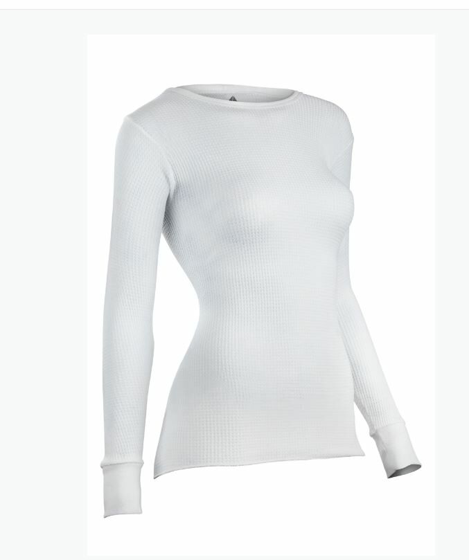トップス SECOND/LAYER VEAL THERMAL WHITE Womens Dual Layer Long Underwear Top
