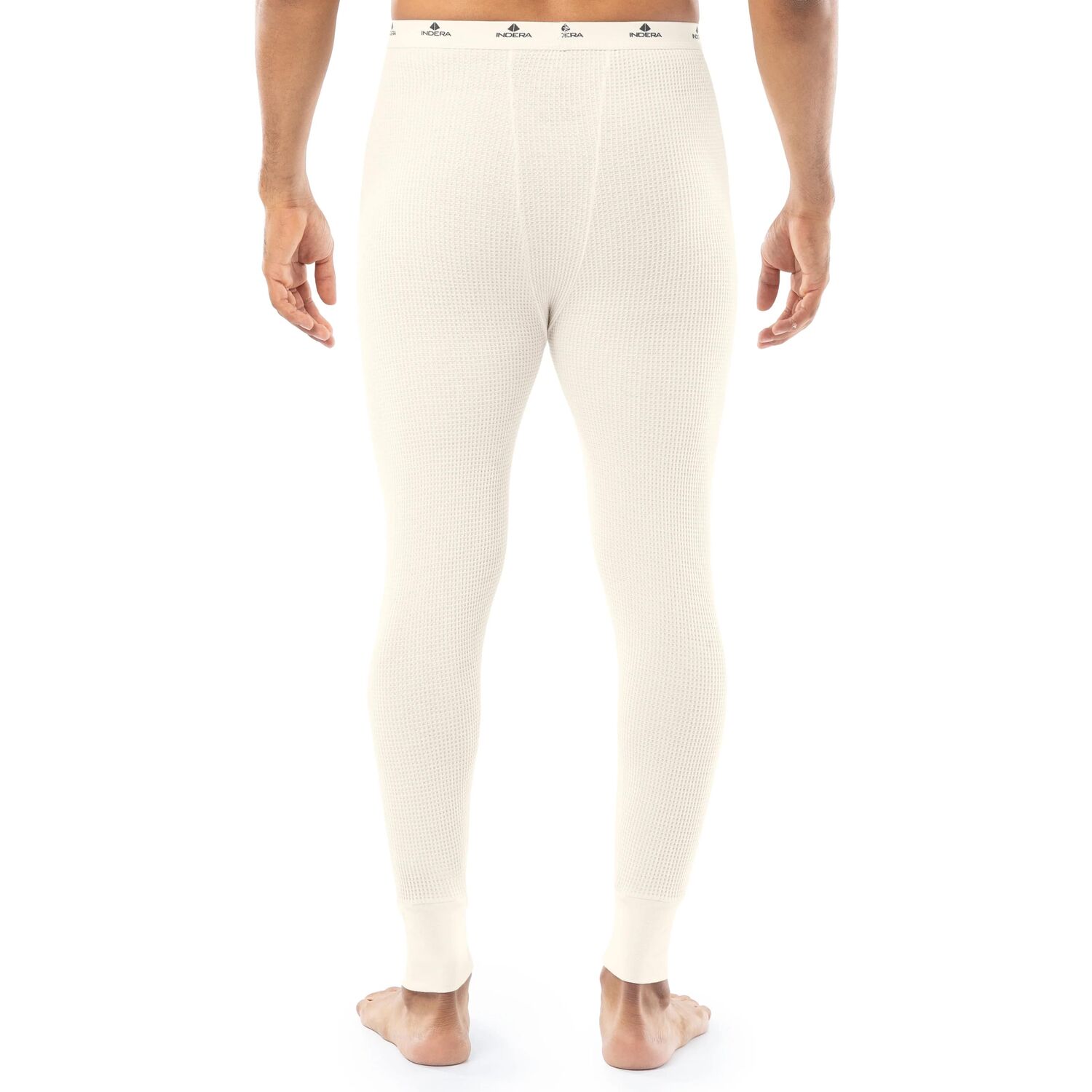 Indera Mills Men's Traditional John Top And Bottom Set in Natural