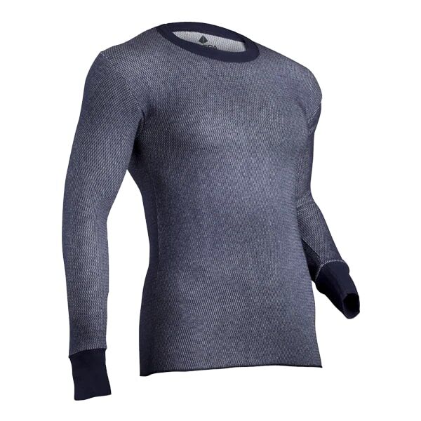 Indera Mills Men's Dual Face Raschel Performance Thermal Crew in Navy