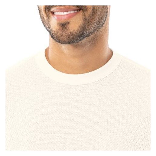 Indera Mills Men's Traditional Waffle Crew in Natural