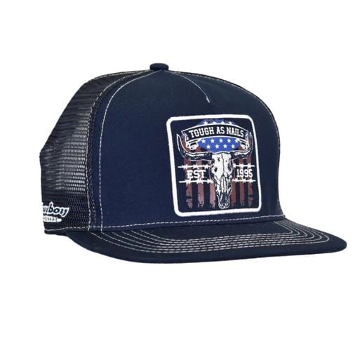 Cowboy Hardware Men's Tough As Nails Panel Mesh Flatbill Cap in