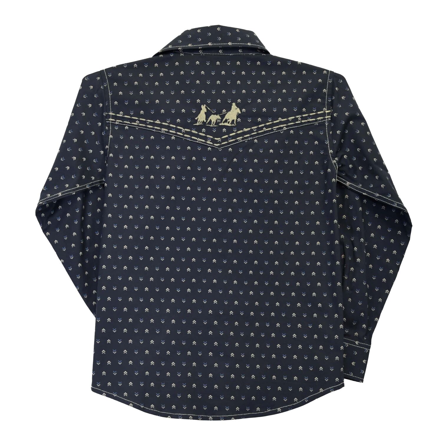 Cowboy Hardware Boy's Muted Chevrons Long Sleeve Print Shirt