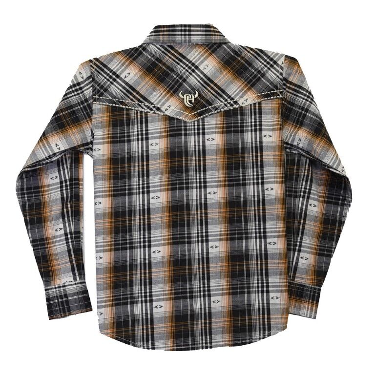 Cowboy Hardware Boy's Long Sleeve Plaid Snap Shirt