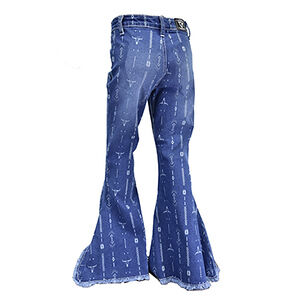 Cowboy Hardware Girl's Skull Aztec Bell Bottom Jean