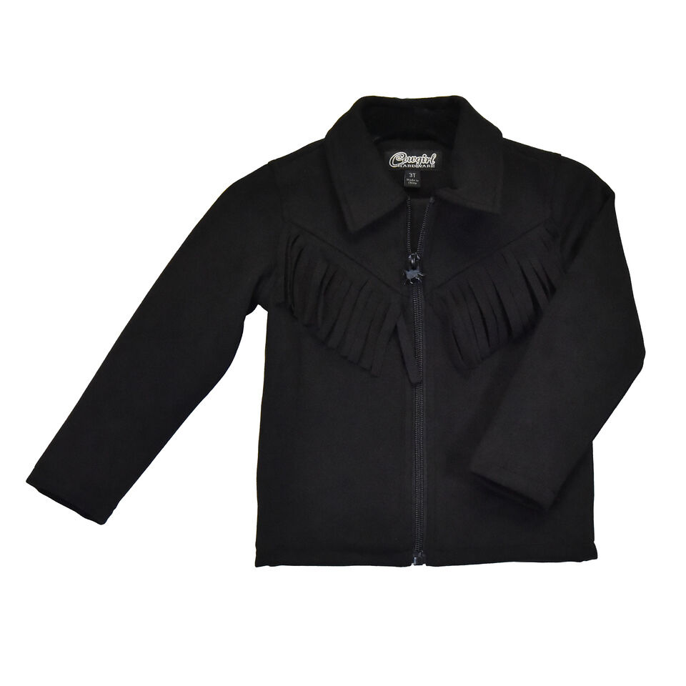 Cowboy Hardware Girl's Faux Suede Fringe Jacket