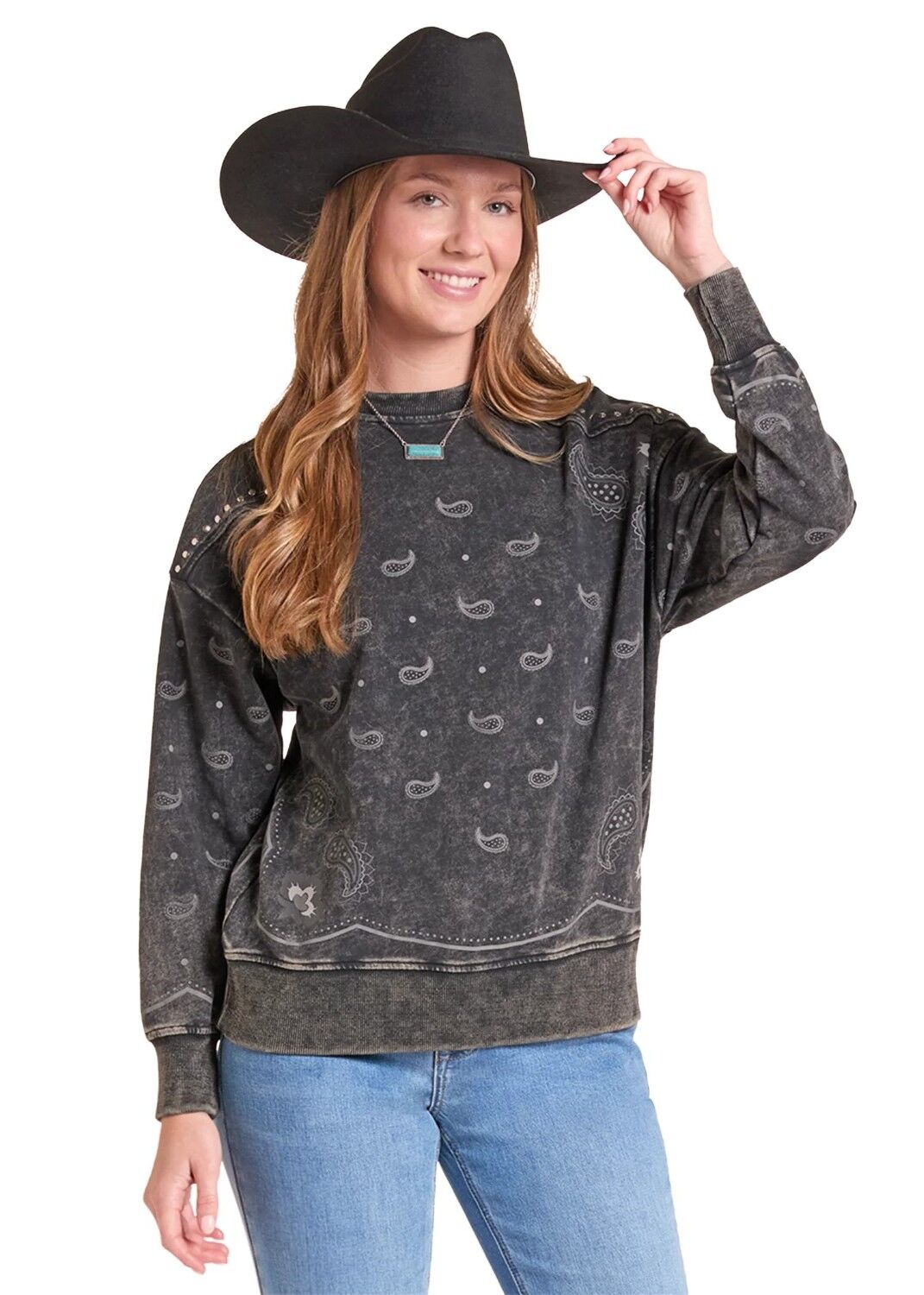 Panhandle Slim Women's Paisley Crewneck Pullover