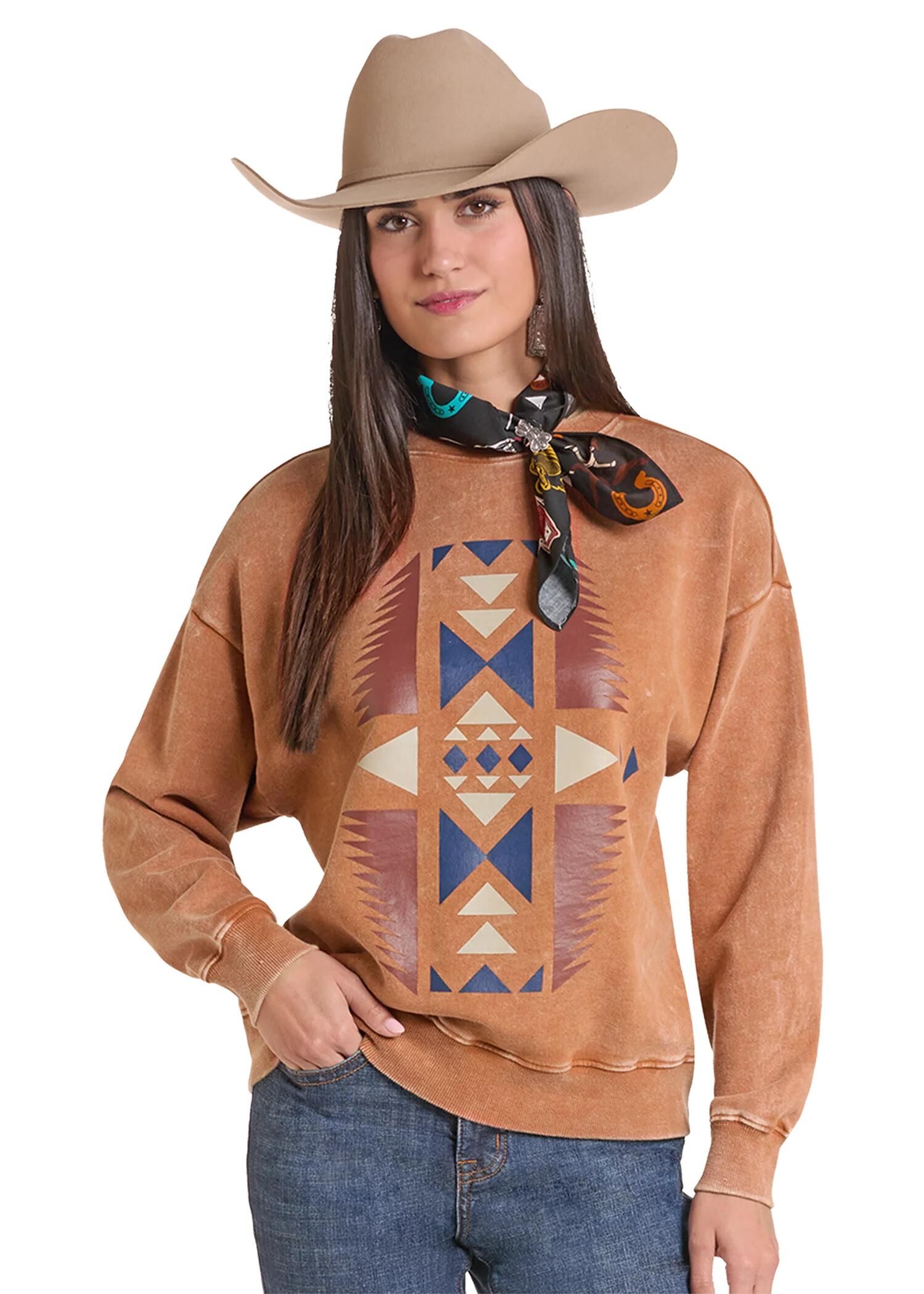 Panhandle Slim Women's Aztec Crewneck Pullover
