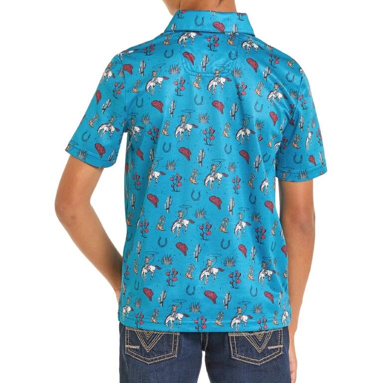 Rock & Roll Denim Boy's Conversational Polo