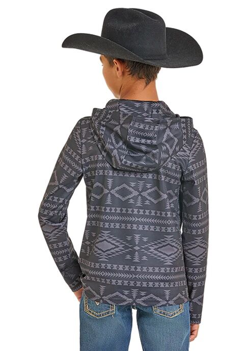 Rock & Roll Denim Boy's Aztec Performance Hoodie